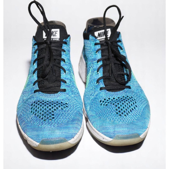 Nike Zoom Flyknit ZVEZDOCHET Men’s Size 9 Blue Green 698616-401 Running Training - Picture 2 of 9